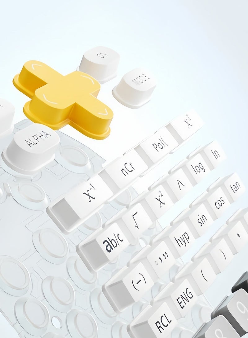 Deli Scientific calculator double line display function calculator 10+2 students middle and university school with large screen white - Image 3